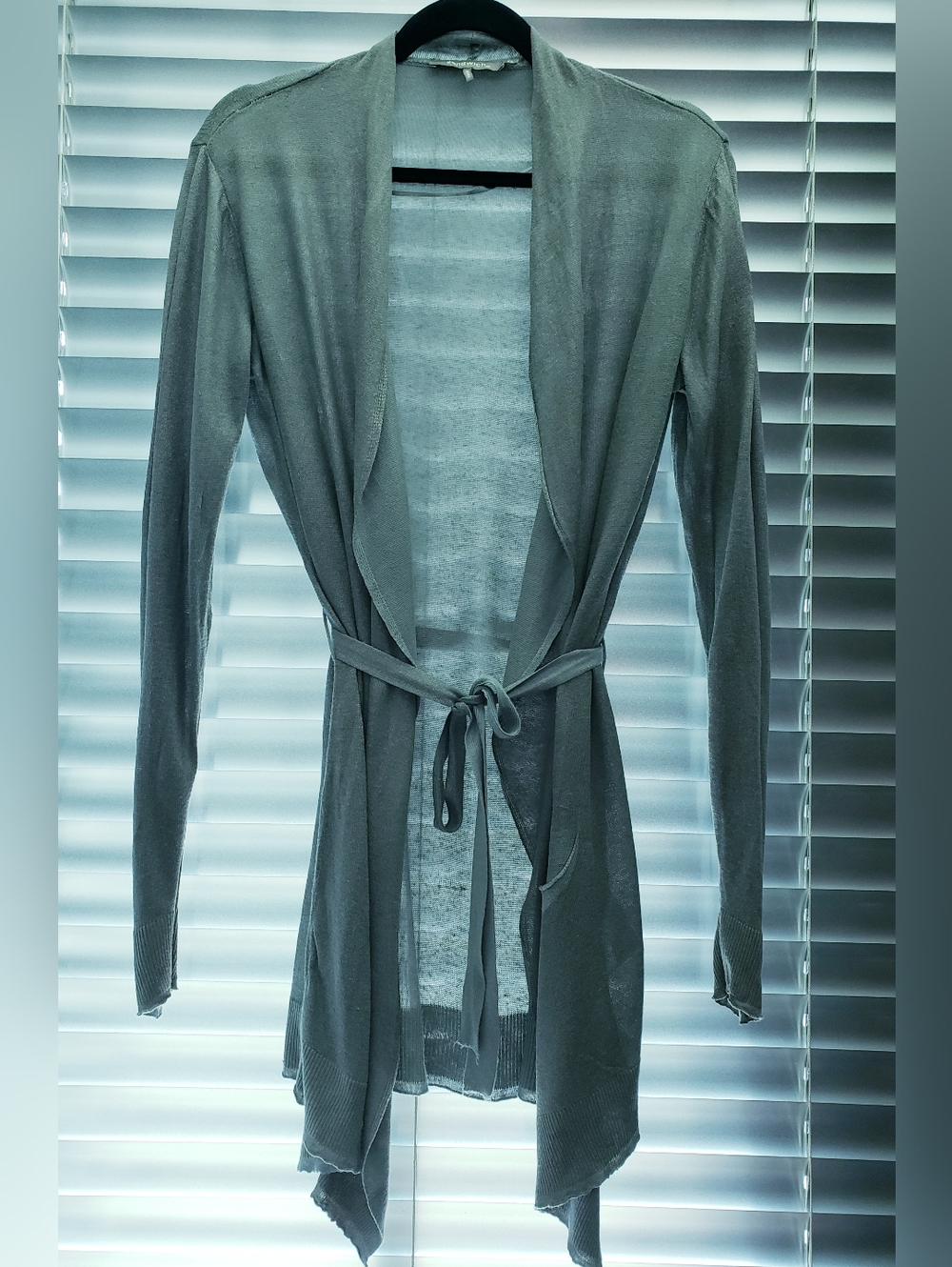 Lightweight Knit Open-Front Belted Cardigan - SALE